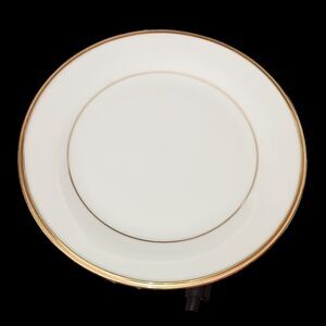 Vintage Lenox 8" Appetizer Plate Cream with Gold Trim External Edge